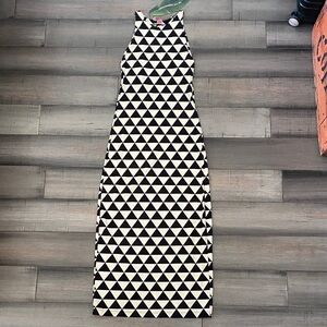 Farm Rio Geometric Black and White Maxi Dress